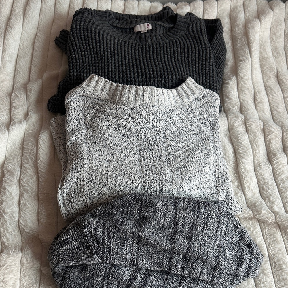 Copper Key Black and Gray Sweater Set
